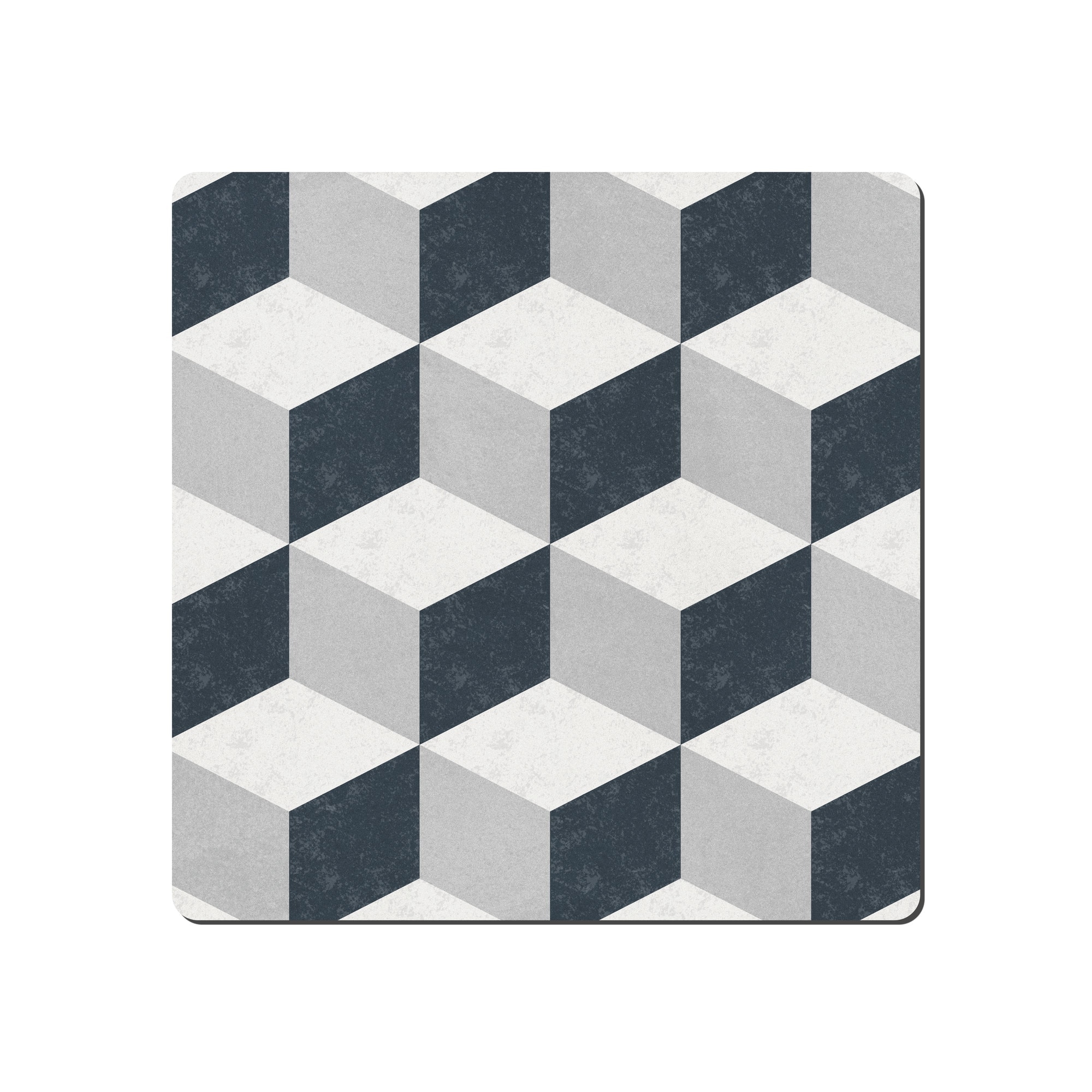 Grey Geometric Square Placemats Set Of 6